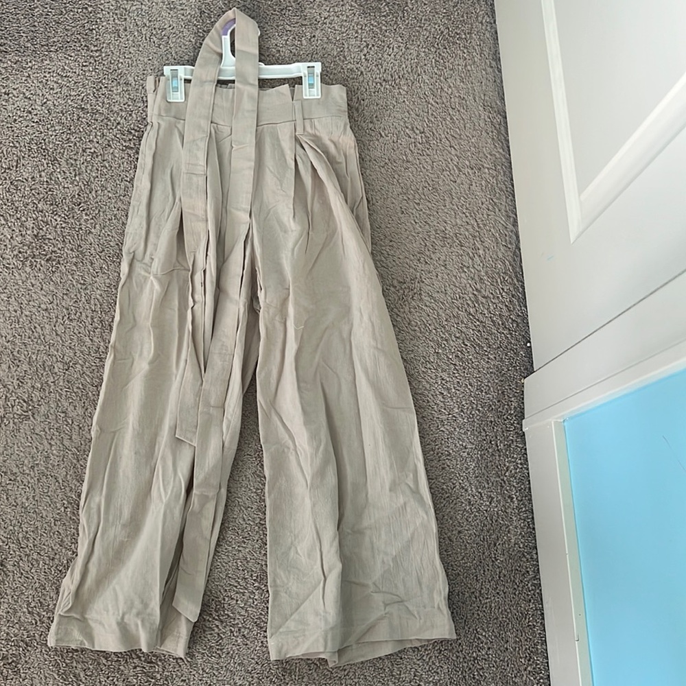 Beige flowy pants